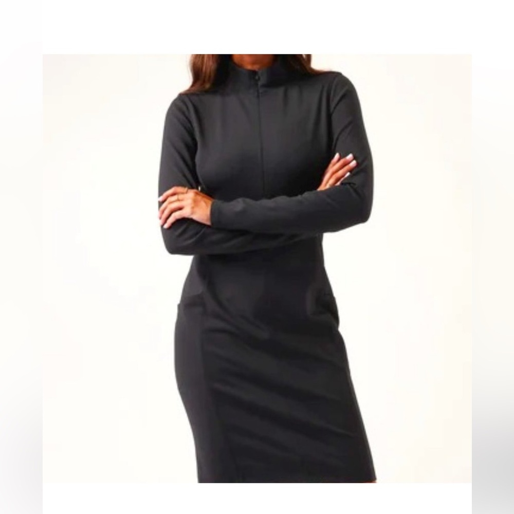 Athleta Delancey Black Long Sleeve Dress